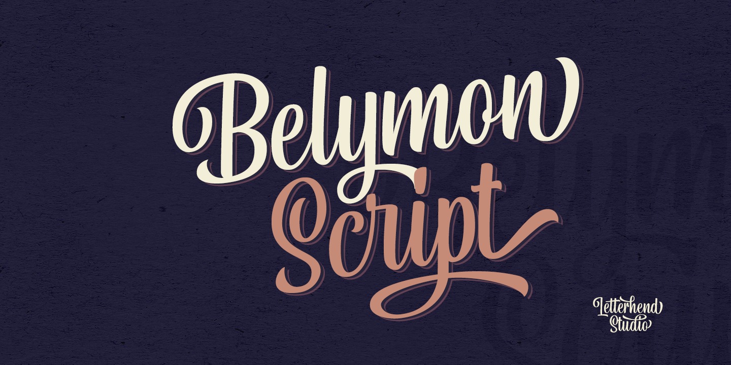 Пример шрифта Belymon Script #1